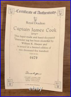 Royal Doulton Character Jug Captain James Cook D7077 Large Size 1996 Limited Ed