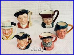 Royal Doulton Character Jug Collection 6 Pieces Williamsburg Series Pair