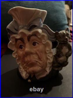 Royal Doulton Character Jug Cook and The Cheshire Cat D6842 Rare LG Toby
