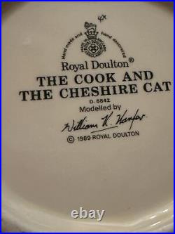 Royal Doulton Character Jug Cook and The Cheshire Cat D6842 Rare LG Toby