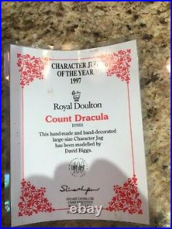 Royal Doulton Character Jug Count Dracula of the Year 199 w7/ Certificate
