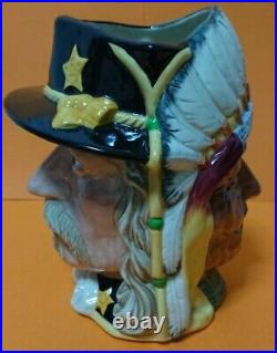 Royal Doulton Character Jug Custer General & Sitting Bull Limited Edition