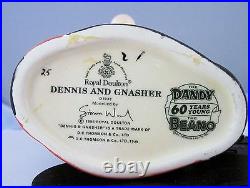 Royal Doulton Character Jug Dennis and Gnasher D7033 Backstamp B