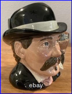 Royal Doulton Character Jug Doc Holliday D6731 Mid-size 1984 Wild West Collectio