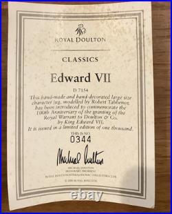 Royal Doulton Character Jug Edward VII D7154 Large 2000 Limited Edition