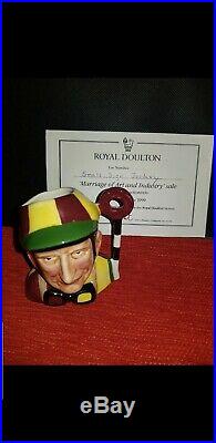 Royal Doulton Character Jug Extremely Rare Prototype SMALL SIZE JOCKEY D6629