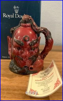 Royal Doulton Character Jug Flambé Aladdin's Genie D6971 Large Limit Ed Signed