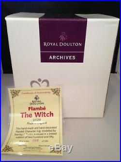 Royal Doulton Character Jug Flambe Witch D7239 Original Box COA #68 of 250 Produ