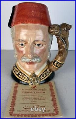 Royal Doulton Character Jug GENERAL GORDON D6869 (Ltd. Ed. 1500) with COA