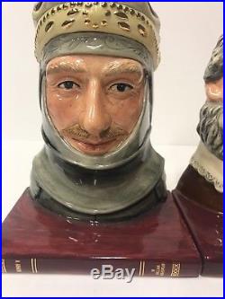 Royal Doulton Character Jug Henry V and Falstaff Bookends D7088 D7089