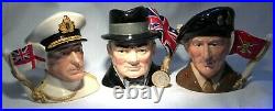 Royal Doulton Character Jug Heroic Leaders Set D6849 6850 6851 Ltd Ed D4