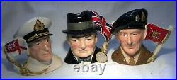 Royal Doulton Character Jug Heroic Leaders Set D6849 6850 6851 Ltd Ed D4