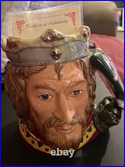 Royal Doulton Character Jug King Arthur D7055 (Ltd. Edition of 1500) 1340 CofA