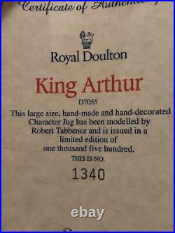 Royal Doulton Character Jug King Arthur D7055 (Ltd. Edition of 1500) 1340 CofA