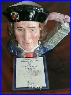 Royal Doulton Character Jug King Richard III D7099 Ltd Ed #175 of 1500 Mint Cond