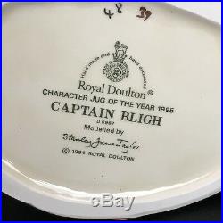 Royal Doulton Character Jug Large Captain Bligh D6967Mutiny on the Bounty/COA