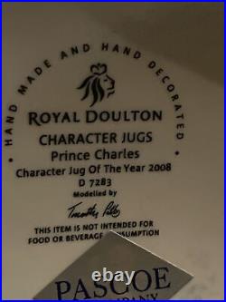 Royal Doulton Character Jug Large Prince Charles D7283, 2008 Character Of Year