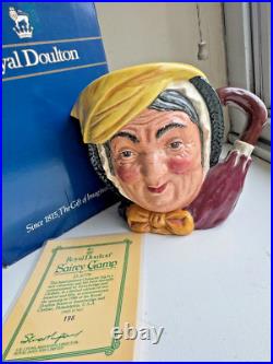 Royal Doulton Character Jug Large Sairey Gamp D6770 #196 WITH COA AND BOX