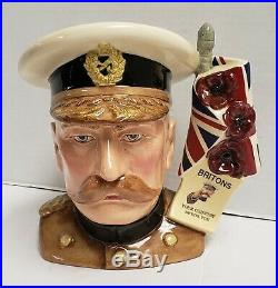 Royal Doulton Character Jug Large Toby Mug Lord Kitchener D7148 7-1/4 1999