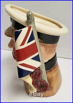 Royal Doulton Character Jug Large Toby Mug Lord Kitchener D7148 7-1/4 1999