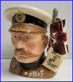 Royal Doulton Character Jug Large Toby Mug Lord Kitchener D7148 7-1/4 1999