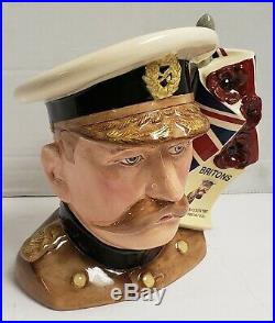 Royal Doulton Character Jug Large Toby Mug Lord Kitchener D7148 7-1/4 1999