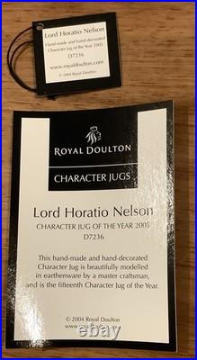 Royal Doulton Character Jug Lord Horatio Nelson D7236 Large JOY 2005 Limited Ed