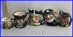 Royal Doulton Character Jug Lot 5 Pc Viking Old Salt Smuggler Beswick Vintage Royal Doulton Character Jug Lot 5 Pc Viking Old Salt Smuggler Beswick Vintage