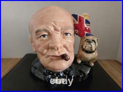 Royal Doulton Character Jug Of The Year 1992 Winston Churchill D6907 7 Large