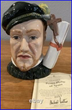 Royal Doulton Character Jug Prince Philip of Spain D7189 Large 2003 Limited Ed