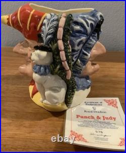 Royal Doulton Character Jug Punch & Judy D6946 Large 1993 Limited Ed 2-Sided