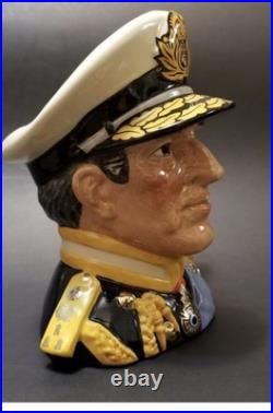 Royal Doulton Character Jug RARE Earl Mountbatten of Burma D6944 Large 7