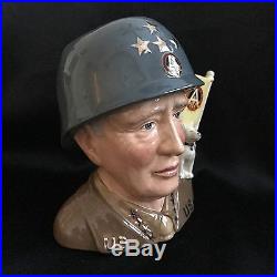 Royal Doulton Character Jug-RARE- General Patton D7026-Great Generals Collection