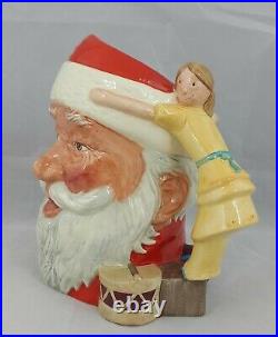 Royal Doulton Character Jug Santa Claus D6668 with Doll & Drum Large