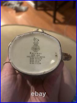 Royal Doulton Character Jug Set-Bacchus 1958 & Long John Silver 1951-Rare Pewter