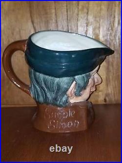 Royal Doulton Character Jug Simple Simon D6374 Copyright 1952 Mint Condition La