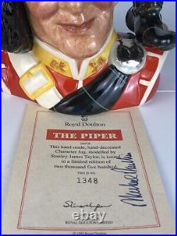 Royal Doulton Character Jug THE PIPER D6918 (with COA)