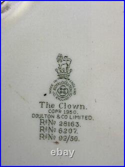 Royal Doulton Character Jug The Clown White Hair D6322 6.5H