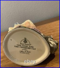 Royal Doulton Character Jug The Cook and The Cheshire Cat D6842 Large 1989