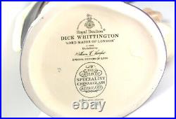 Royal Doulton Character Jug Toby Mug D6846 Dick Whittington Lord Mayor of London