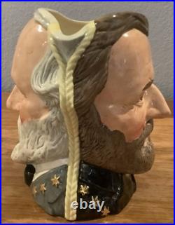 Royal Doulton Character Jug Ulysses Grant Robert Lee Civil War D6698 Large 1983