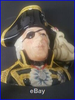 Royal Doulton Character Jug Vice Admiral Lord Nelson D6932 LARGE 1993 WITH COA