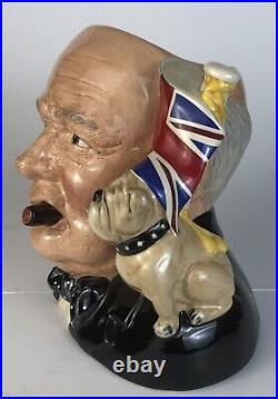 Royal Doulton Character Jug WINSTON CHURCHILL D6907 (with COA)