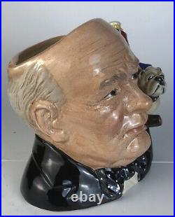 Royal Doulton Character Jug WINSTON CHURCHILL D6907 (with COA)