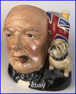 Royal Doulton Character Jug WINSTON CHURCHILL D6907 (with COA)