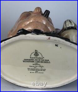 Royal Doulton Character Jug WINSTON CHURCHILL D6907 (with COA)