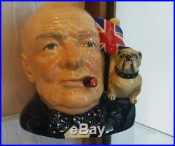 Royal Doulton Character Jug- Winston Churchill & Bulldog