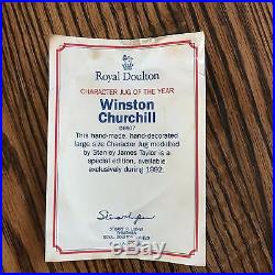 Royal Doulton Character Jug- Winston Churchill with Certificate
