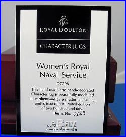 Royal Doulton Character Jug Women's Royal Naval Service D7208 MIB