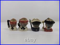 Royal Doulton Character Jugs From Williamsburg Miniature Mini Toby Jugs